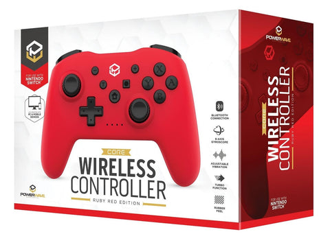 Powerwave Core Wireless Controller for Nintendo Switch (Ruby Red)