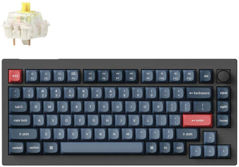 Keychron V1 Max QMK/VIA Wireless Custom Mechanical Keyboard - Gateron Jupiter Banana