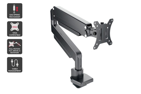 KOGAN 17"-43" Heavy-Duty Full Motion Gas Spring Monitor Arm - Black