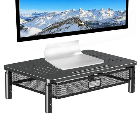 STORFEX Adjustable Monitor Stand Lifter and Desk Organizer with Drawer