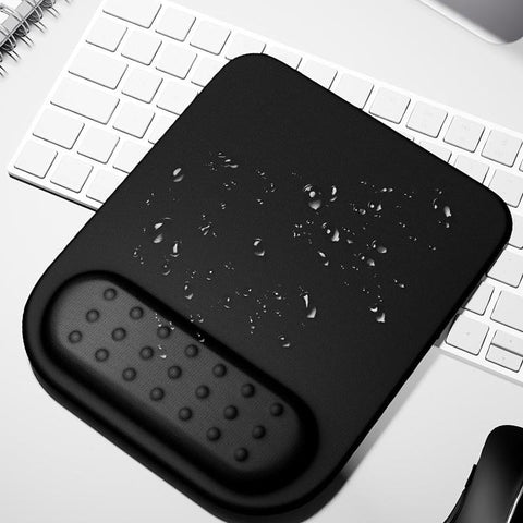 COMFEYA Non-slip Ergonomic Mouse Pad with Padded Wrist Rest - Black