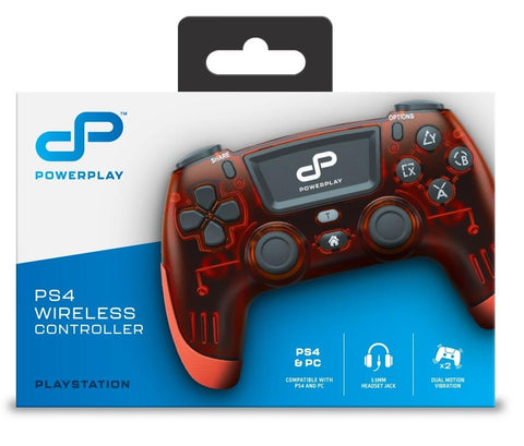 PowerPlay PS4 Wireless Controller (Translucent Red)