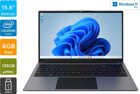 Kogan Atlas E700 15.6" USB-C Laptop with Windows 11 Pro (128GB)