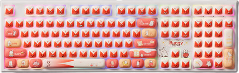 Akko x MonsGeek MG108B Bunny Apple 100% V3 Piano Pro Hot-Swappable Wireless Mechanical Keyboard