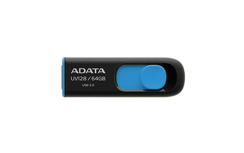 64GB ADATA UV128 Dashdrive Retractable USB 3.0 Flash Drive (Blue/Black) (USB Flash Drive)