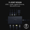Razer 11-Port USB-C Dock compatible with Windows and Mac - Black