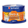 Verbatim DVD-R 4.7GB White InkJet 16x (50 Pack)