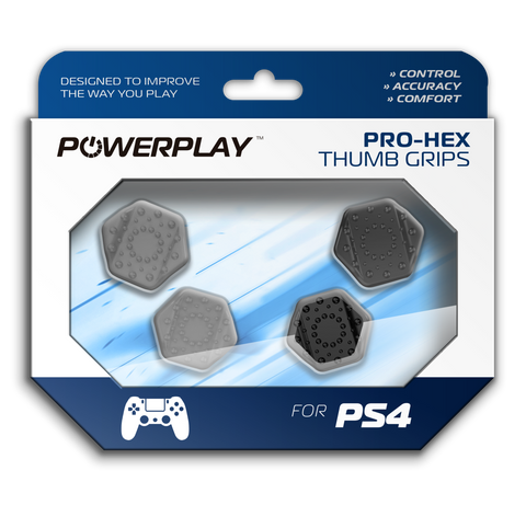 PowerPlay PS4 Pro-Hex Thumb Grips (Grey)