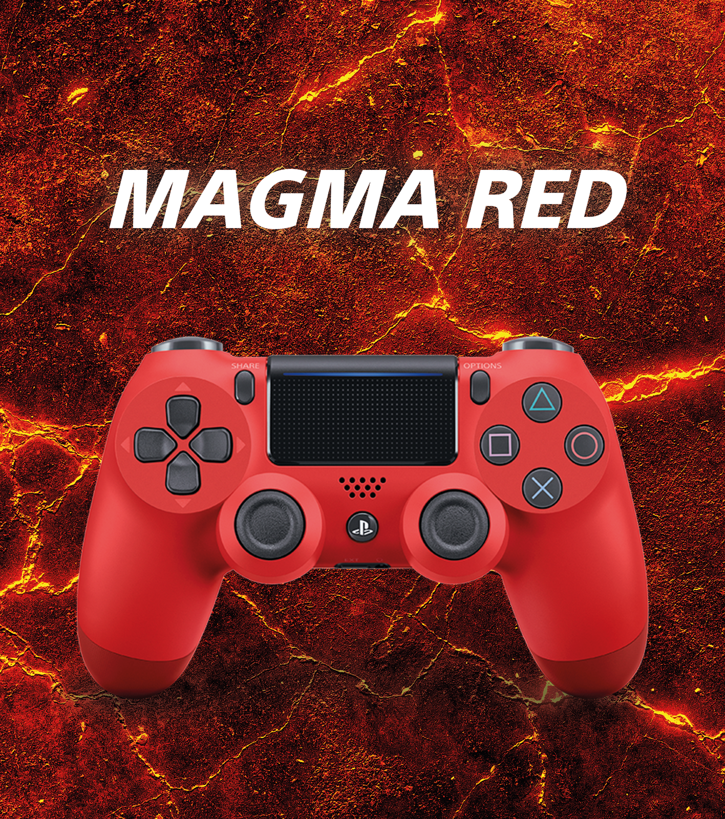 PlayStation 4 DualShock 4 v2 Wireless Controller - Magma Red - PS4