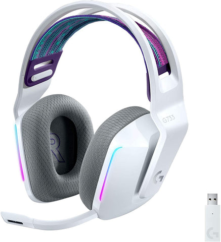 Logitech G733 LIGHTSPEED Wireless RGB Gaming Headset - White (PC, PS4)