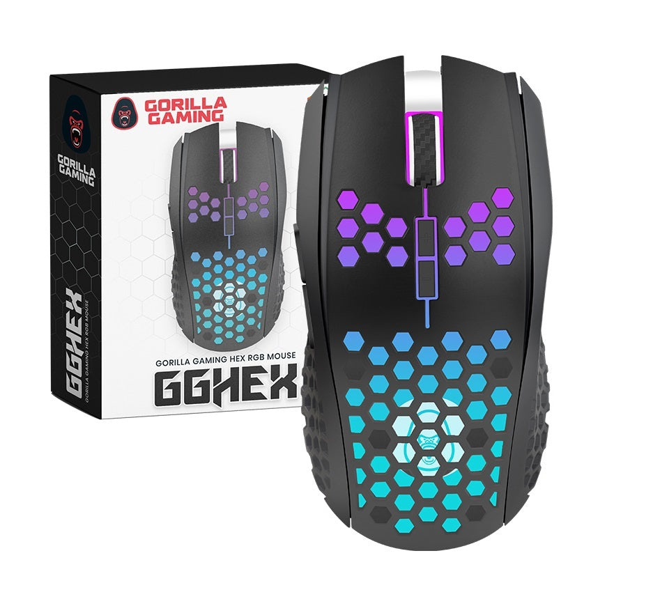 Gorilla Gaming HEX RGB Wired Mouse - Black - PC Games