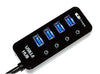 4-Port Super Speed USB-3.0 Hub - Black