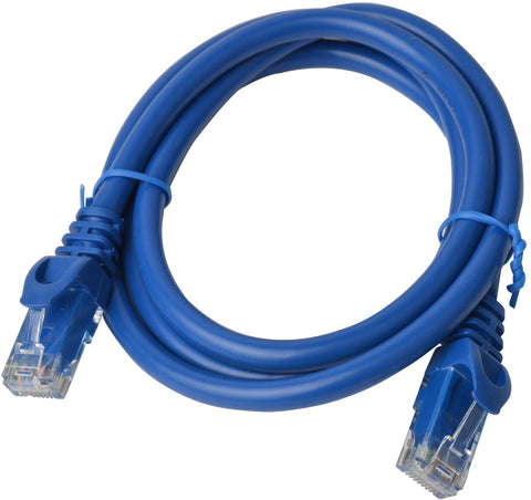 1m 8ware Cat6a UTP Snagless Ethernet Cable Blue