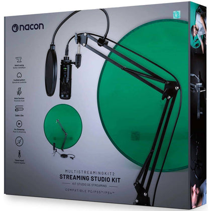 Nacon Streaming Microphone Kit & Green Screen - PC Games