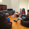 Throne Boss Gaming Bean Bag Chair - Adult (Black/Red)