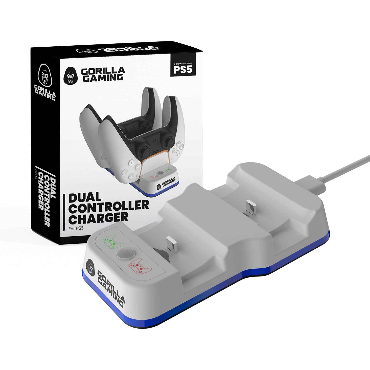 Gorilla Gaming PS5 Dual Controller Charger