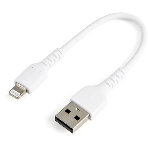 15cm StarTech Heavy Duty Certified USB-A to Lightning Cable White