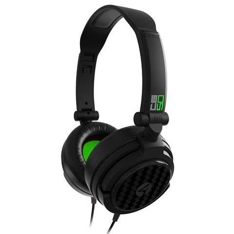 4Gamers C6-50 Wired Gaming Headset (Black & Green) (Switch, PC, PS5, PS4, Xbox Series X, Xbox One)