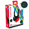 4Gamers C6-50 Wired Gaming Headset (Neon Blue & Red) (Switch, PC, PS5, PS4, Xbox Series X, Xbox One)