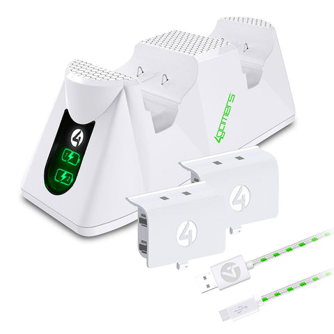 4Gamers Xbox SX-C100 Twin Charging Dock (White) (Xbox One)