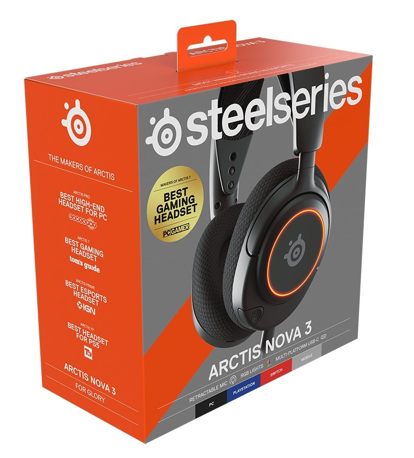 SteelSeries Arctis Nova 3 Wired Gaming Headset (Black) - PS5