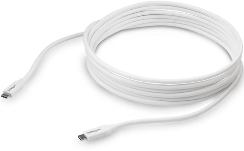 4m StarTech USB-C 2.0 Cable w/ 5A PD White