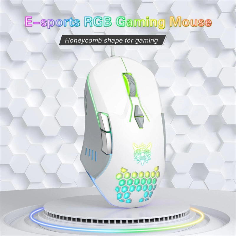 Onikuma CW902 Optical Gaming Mouse - White