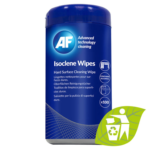 AF Iso-Clene Anti-Bacterial Hard Surface Cleaning Wipes Tub of 100