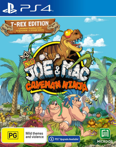 New Joe & Mac Caveman Ninja T-Rex Edition (PS4)