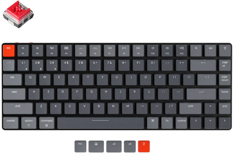 Keychron K3 v2 75% RGB Optical Red Hot-Swappable Low Profile Wireless Keyboard