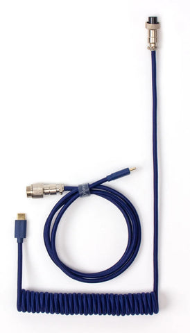 Keychron Custom Coiled Aviator USB Type-C Cable Blue