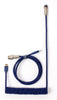 Keychron Custom Coiled Aviator Straight USB Type-C Cable Blue