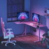 Juggernaut L-Shaped Gaming Desk - Pink