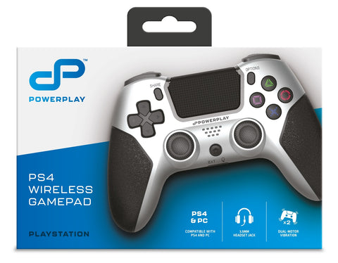 PowerPlay PS4 Wireless Controller Silver - PS4