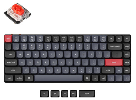 Keychron K3 Pro 75% RGB Low Profile Gateron Red Hot-Swappable QMK Custom Bluetooth Mechanical Keyboard