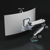 Gorilla Arms Heavy-Duty RGB Gaming Monitor Arm - Matte Black & Greyish White