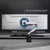 Gorilla Arms Heavy-Duty RGB Gaming Monitor Arm - Matte Black & Greyish White