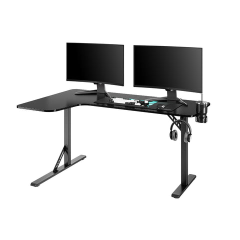 Juggernaut L-Shaped Gaming Desk - Black