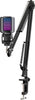 Playmax RGB Black Microphone with arm and Tripod