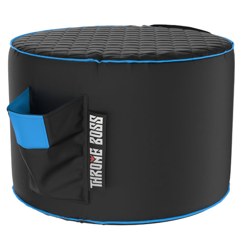 Throne Boss Gaming Footstool - Black/Blue