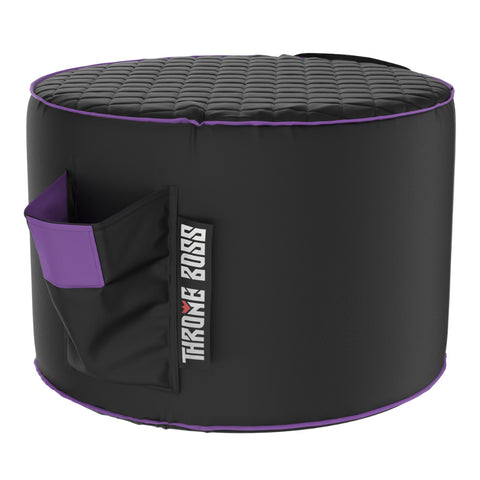 Throne Boss Gaming Footstool - Black/Purple