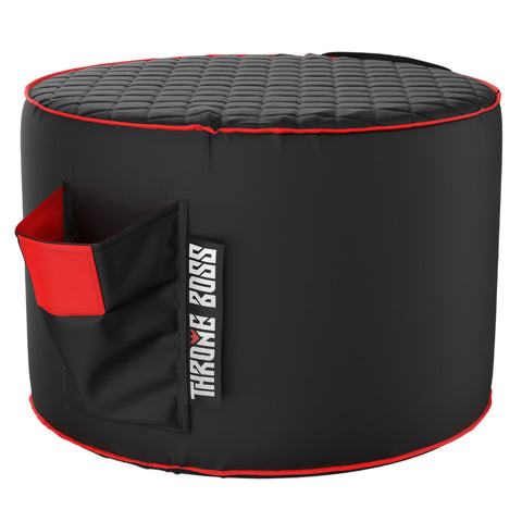 Throne Boss Gaming Footstool - Black/Red