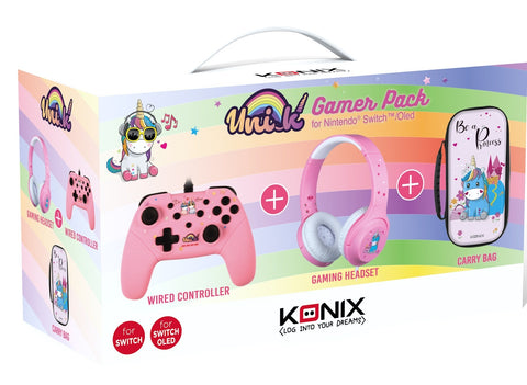 Konix Gamer Pack Nintendo Switch (Unicorn - Be a Princess) - Nintendo Switch