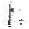 Gorilla Arms Single-Monitor Steel Articulating Monitor Mount (116x146x561mm)