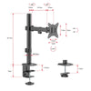 Gorilla Arms Single Monitor Steel Articulating Monitor Mount For 17” to 32” Displays