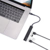 Bonelk: Long-Life USB-C to 4 Port USB 3.0 Slim Hub - Black