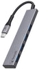 Bonelk: Long-Life USB-C to 4 Port USB 3.0 Slim Hub - Space Grey