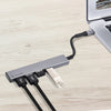 Bonelk: Long-Life USB-C to 4 Port USB 3.0 Slim Hub - Space Grey