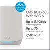 Netgear Orbi RBK763S AX5400 Tri-band WiFi 6 Mesh System (Router + 2 Satellites)