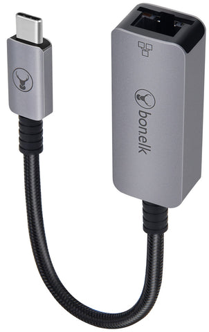 Bonelk Long-Life USB-C to Gigabit Adapter Space Grey